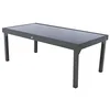 Image de Hespéride - Table de Jardin Extensible Piazza Gris Graphite - 12 Places - Aluminium Antirouille Verre trempé - Meuble d'Extérieur Rallonge Coulissante