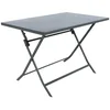 Image de Hespéride - Table de Jardin Pliante Rectangulaire Greensboro Gris Graphite - 4 Places - Acier Traité Epoxy Traitement Antirouille Renforcé