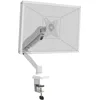 Image de port connect fixation de bureau bras d'affichage pour double écrans jusq'à 32 pouces / 8 kg norme vesa avec double orientation blanc