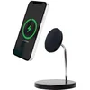 Image de Station de Charge sans Fil 15W Qi Stand 2 Zones Smartphone + Truewireless Noir Bigben