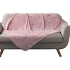 Image de douceur d'intérieur Bloomy PLAID, Polyester, Rose/Or, 125 x 150 cm