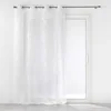 Image de Douceur d'Intérieur Voilage à Oeillets (140 x 240 cm) Edenia Blanc, Voile Sablé Brodé