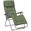 Image de Lafuma MOBILIER - Fauteuil Relax Transat Jardin - Chaise Longue - Matelassé Zéro Gravité - Futura - Becomfort® - Vert Olive - Fabriqué en France - LFM3130_9548 - Garantie 5 Ans - L.88xl.71xH.115cm