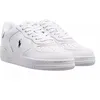 Image de Ralph Lauren Masters CRT LTHWHT/WHT/BLK-12 Baskets pour homme