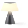 Image de Lexon LUMA L Lampe de chevet tactile sans fil avec variateur d'intensité et synchronisation multi-ampoules, 9 couleurs LED, rechargeable, boîtier en aluminium - Gris métal