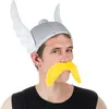 Image de Chaks Astérix - Casque en tissu avec ailes blanches - Astérix et obélix - Accessoires de costume pour carnaval et bande dessinée