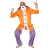 Image de Chaks - Costume Muten Roshi pour homme, tenue officielle Dragon Ball, ensemble 4 pièces Anime pour carnaval et Halloween, violet, orange, blanc