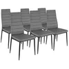 Image de IDMarket - Lot de 6 chaises Romane Grises pour Salle à Manger
