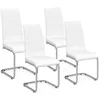 Image de IDMarket - Lot de 4 chaises MIA Blanches pour Salle à Manger