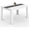Image de IDMarket Georgia Table à manger rectangulaire pour 6 personnes 140 x 90 cm Blanc/gris