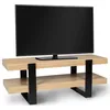 Image de IDMarket - Meuble TV 114 cm Double Plateau Phoenix Bois et Noir