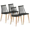 Image de IDMarket - Lot de 4 chaises Lily Noir pour salle à manger