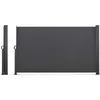 Image de IDMarket Paravent extérieur rétractable 180 x 400 cm, gris anthracite, store latéral