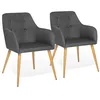 Image de IDMarket - Lot de 2 chaises de Salle à Manger scandinaves, fauteuils de Table Dania Gris