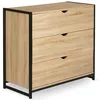 Image de IDMarket - Commode 3 tiroirs Detroit 80 cm Design Industriel
