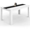 Image de IDMarket - Table à Manger Rectangle Georgia 8 Personnes Blanche et Noire 160 x 80 cm