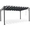 Image de IDMarket - Pergola Lames orientables 3x4 M Gris Anthracite