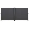 Image de IDMarket - Paravent extérieur rétractable double 160x800 cm anthracite