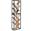 Image de IDMarket - Etagère bibliothèque 10 Niveaux Detroit Bois et métal Noir