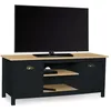 Image de IDMarket - Meuble TV 113 cm Campagne ISIS Bois et Noir