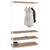 Image de IDMarket - Dressing large L. 100 cm DETROIT design industriel bois et métal blanc