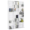 Image de IDMarket - Bibliothèque étagère CD CEYLIA 30 Cases avec étagères modulables Bois Blanc