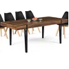 Image de IDMarket Table à manger rectangulaire Autriche pour 10 personnes, bois, pied d'épingle, 200 cm