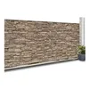 Image de IDMarket - Brise Vue occultant 2 x 10 M Motif Pierre Marron 160 GR/m²