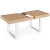 Image de IDMarket - Table à Manger Extensible Rectangle Phoenix 4-8 Personnes Bois et Blanc 160-200 cm