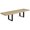 Image de IDMarket - Table à Manger Extensible Rectangle Phoenix 6-12 Personnes Bois et Noir 200-300 cm
