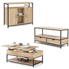 Image de IDMarket - Ensemble Meubles de Salon Detroit Design Industriel