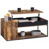 Image de IDMarket - Table Basse Plateau relevable Chicago Coffre Effet Vieilli