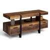 Image de IDMarket - Meuble TV 113 cm Austria avec tiroirs Bois Pieds épingle