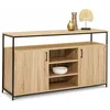 Image de IDMarket - Buffet 2 portes et 3 étagères 140 cm Detroit Design Industrial