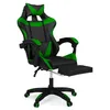 Image de IDMarket - Fauteuil de Gaming Alex réglable avec Repose-Pied, Coussin de tête et Coussin Lombaire Noir et Vert