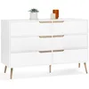 Image de IDMarket - Commode 6 tiroirs Helsinki 115 cm scandinave Blanc