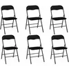 Image de IDMarket - Lot de 6 chaises Pliantes KITY Noires en PU