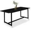 Image de IDMarket - Table à manger rectangulaire extensible DELSON pour 6-10 personnes - design industriel 160-200 cm