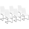 Image de IDMarket - Lot de 6 chaises MIA Blanches pour Salle à Manger