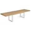 Image de IDMarket - Table à Manger Extensible Rectangle Phoenix 10-12 Personnes Bois et Blanc 200-300 cm