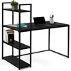 Image de IDMarket - Bureau bibliothèque DELSON Noir Design Industriel
