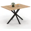 Image de IDMarket - Table à Manger Rectangle Alix 6 Personnes Pied araignée Bois et Noir 110 cm