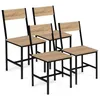 Image de IDMarket - Lot de 4 chaises de cuisine design industriel DETROIT