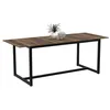 Image de IDMarket - Table à Manger Extensible Rectangle Hawkins 6-10 Personnes Bois foncé 160-200 cm