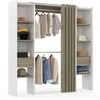 Image de IDMarket - Dressing extensible double MERYL 120/180 x 50 x 180 cm