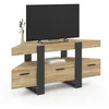 Image de IDMarket Phoenix Meuble TV d'angle avec tiroir Noir 110 cm