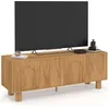 Image de IDMarket - Meuble TV 140 cm Archie 4 Portes Design Arche Effet Bois