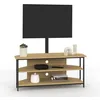 Image de IDMarket - Meuble TV 100 cm d'angle Detroit avec étagères et Support TV réglable de 32 à 70 Pouces Design Industriel