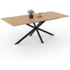 Image de IDMarket - Table à Manger Rectangle Alix 10 Personnes Pied araignée Bois et Noir 200 cm