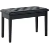 Image de HOMCOM Banquette tabouret siège pour piano avec coffre noir